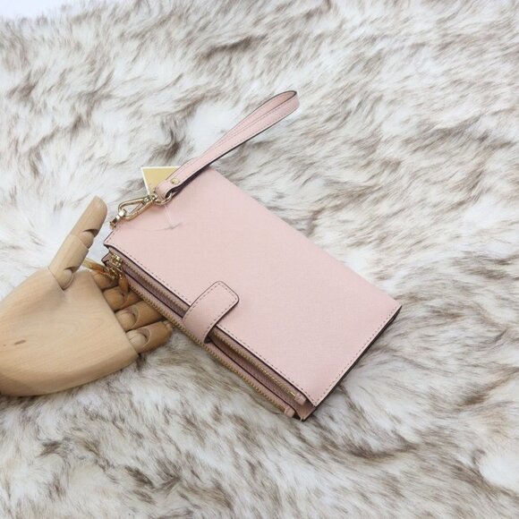 Michael Kors Jet Set Travel Double Zip Wristlet Phone Wallet - Picture 3 of 10